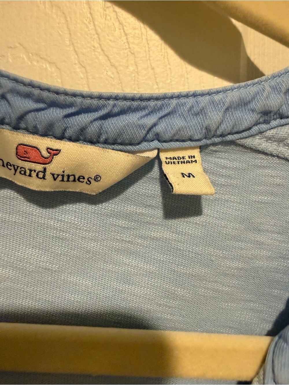 Vineyard Vines Light Blue Tassel V-Neck Sleeveless Tunic - Picture 2 of 3